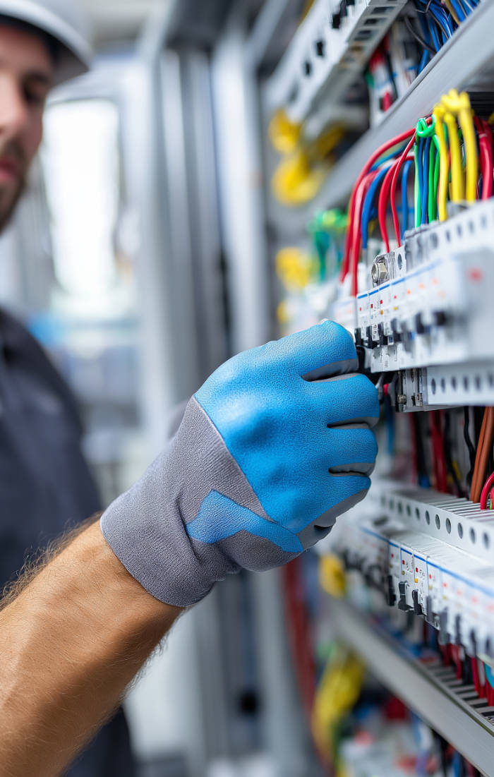 Elektriker bei der Arbeit